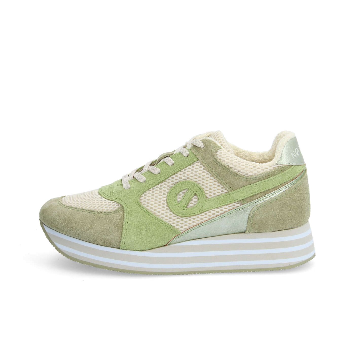 PARKO JOGGER W - MESH/SUEDE/SUED - OFF WHITE/SAGE GREEN/APPLE GREEN